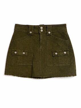 Olive Green Utility Skirt – Casual & Functional Style